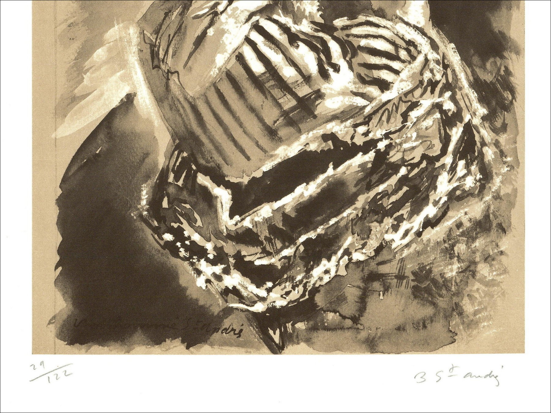 Louis BERTHOMME-SAINT-André - Frau 2 (1971), Lithographie