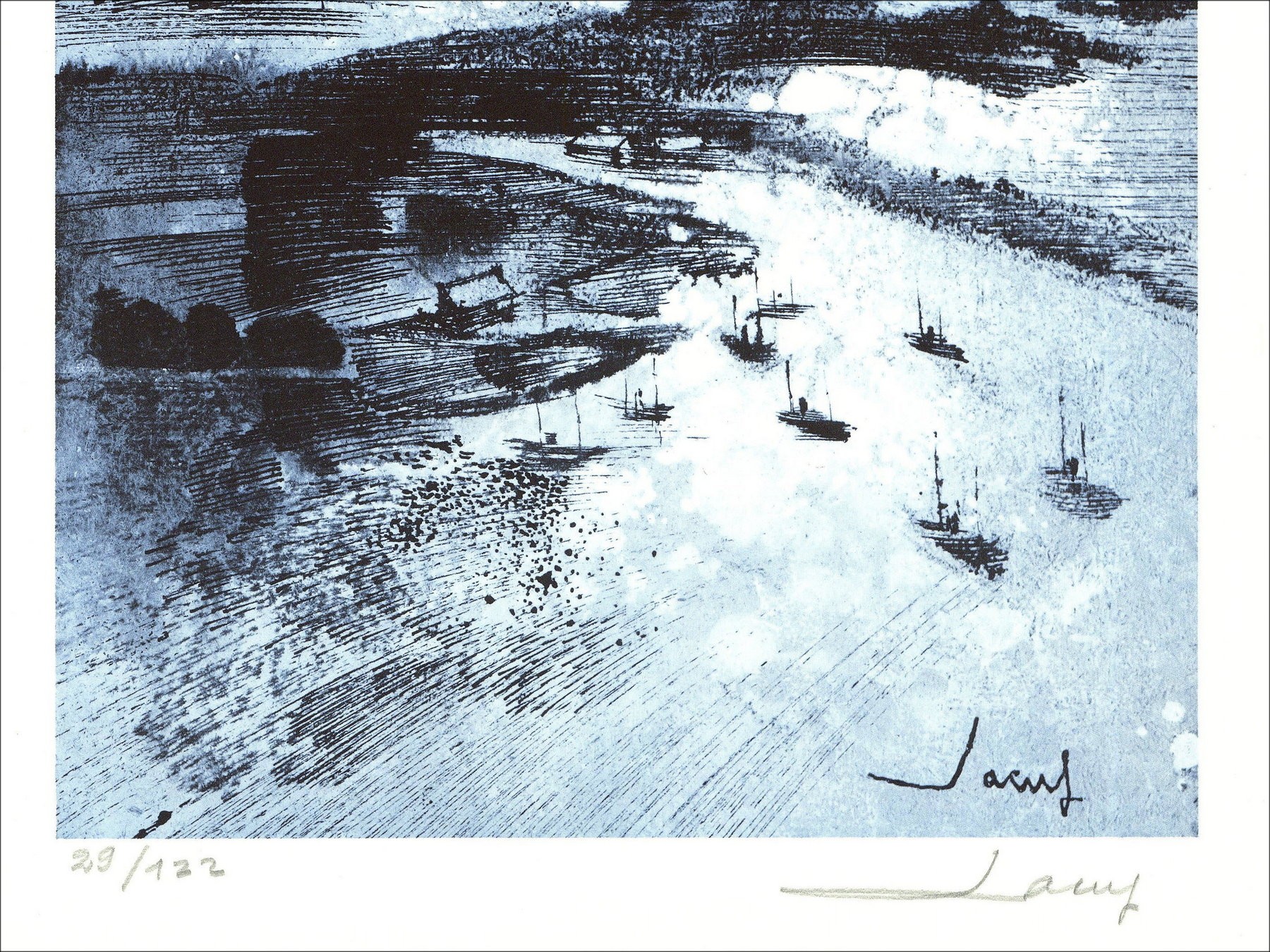 Jean T. Jacus - Le Phare (1971), lithography
