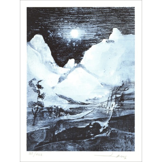 Jean T. Jacus - de bergen (1971), litho