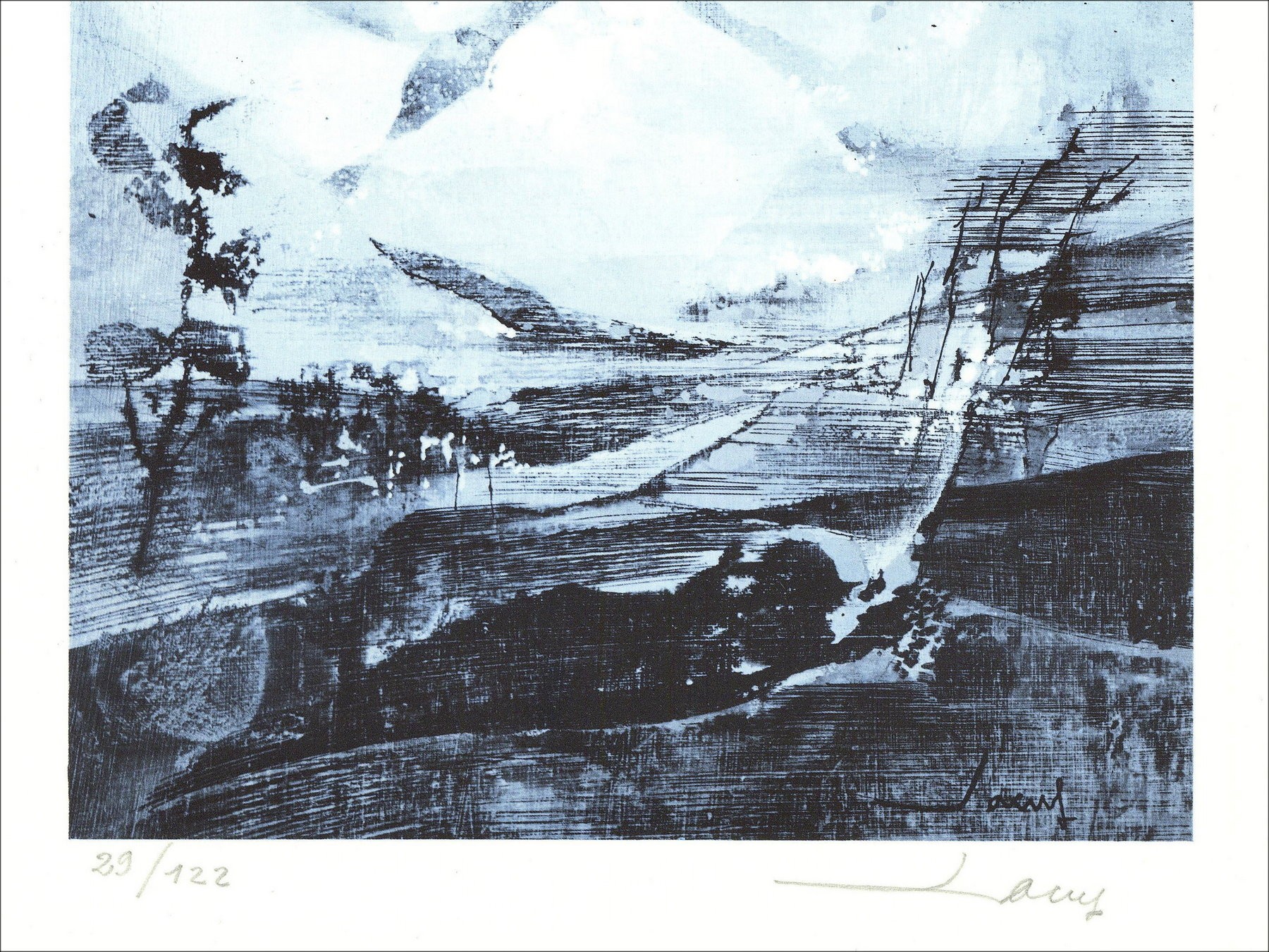 Jean T. Jacus – Les Montagnes (1971), lithography