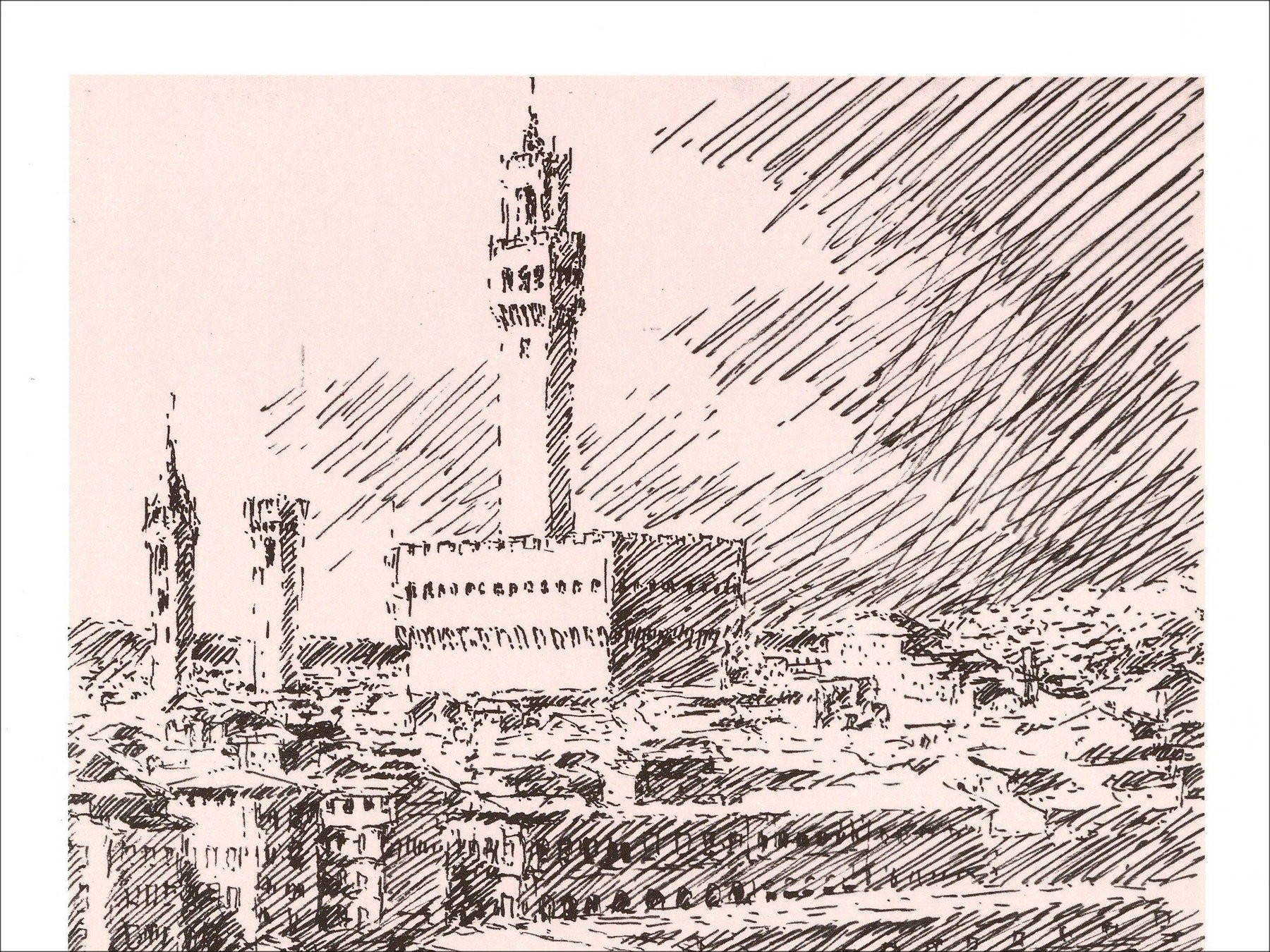 Louis Fabien – Palazzo Vecchio (1971), lithographie