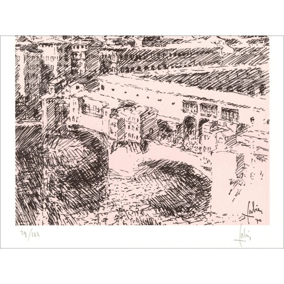 Louis Fabien - Palazzo Vecchio (1971), Litho
