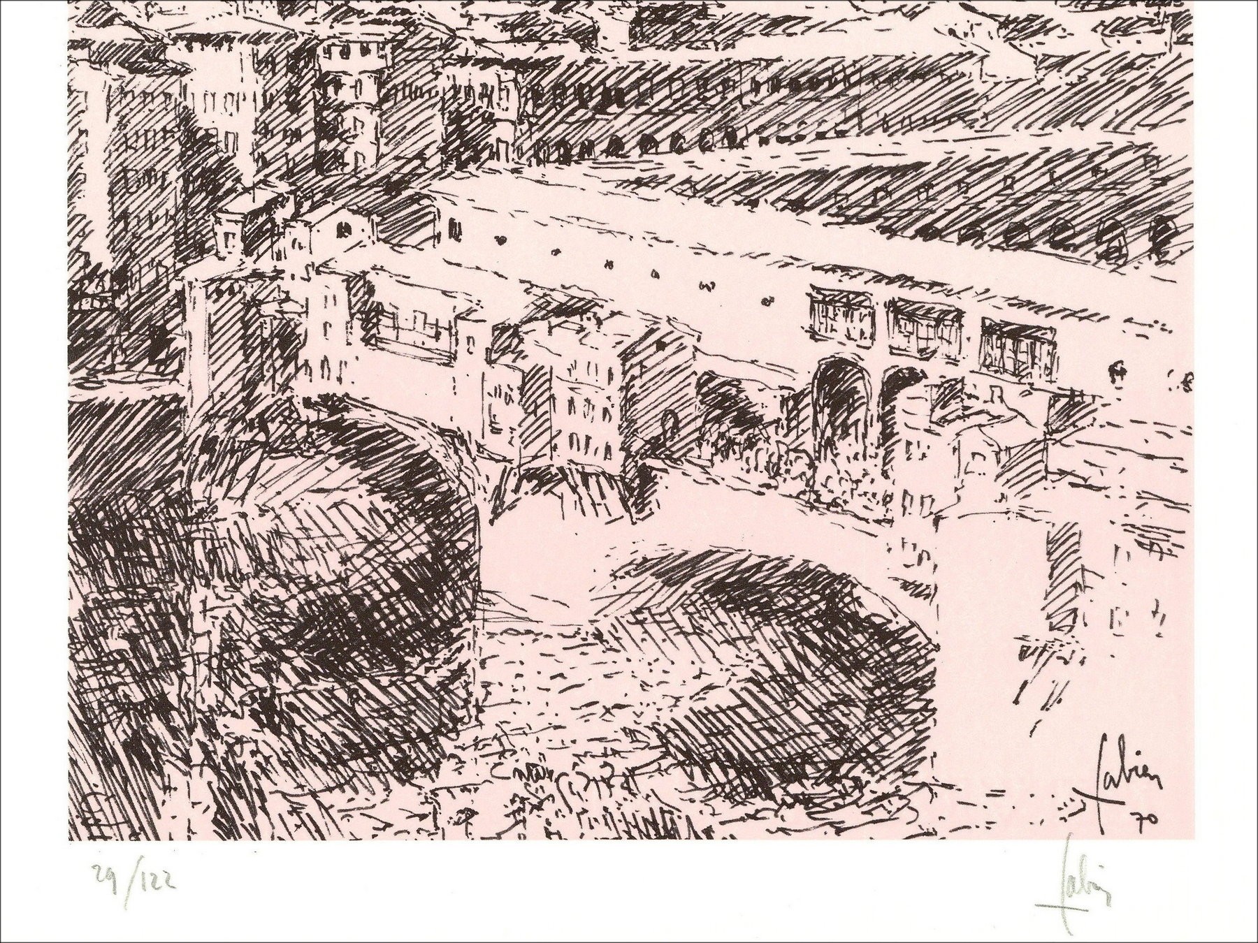 Louis Fabien – Palazzo Vecchio (1971), lithography