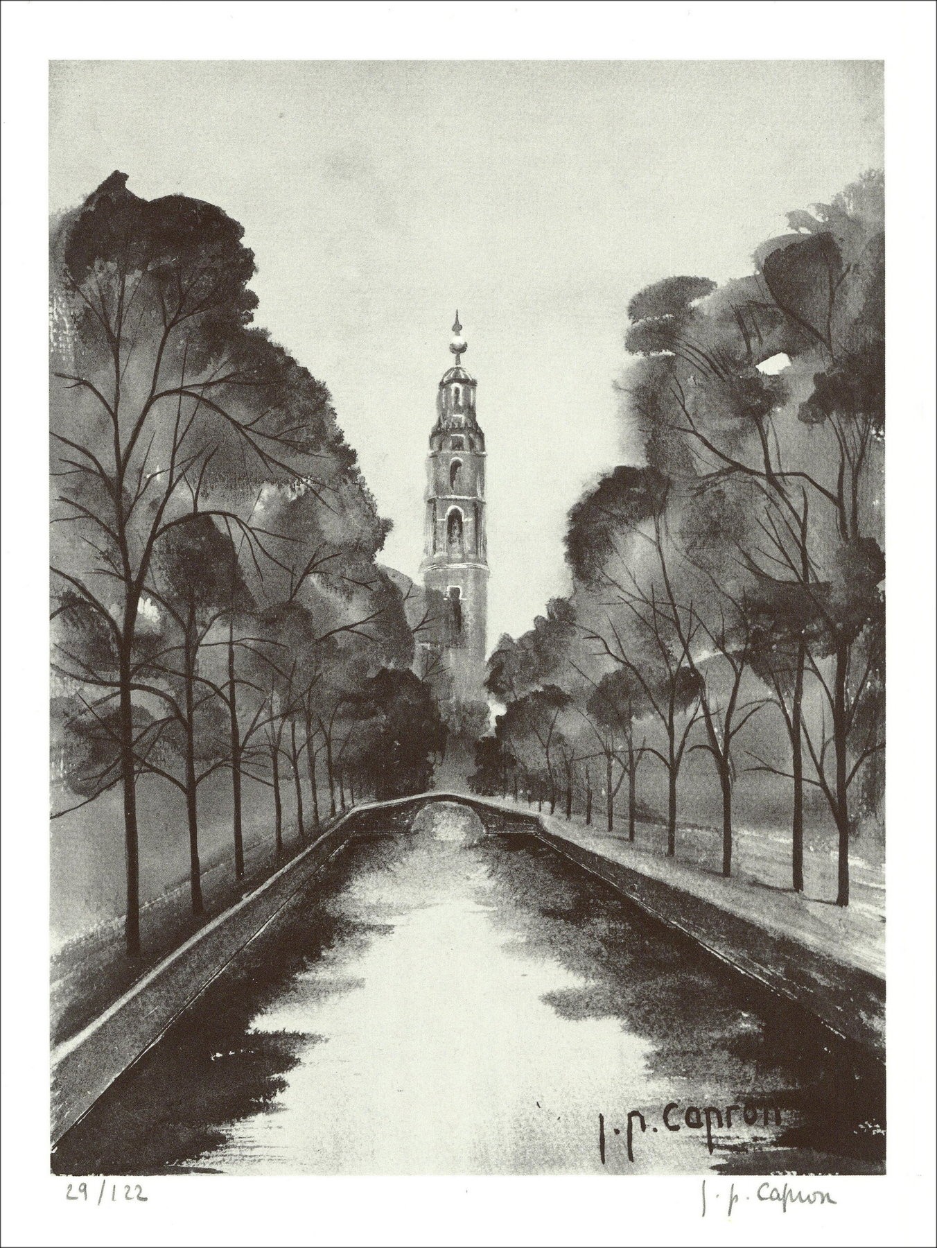 Jean-Pierre Capron - The Canal (1971), lithografie
