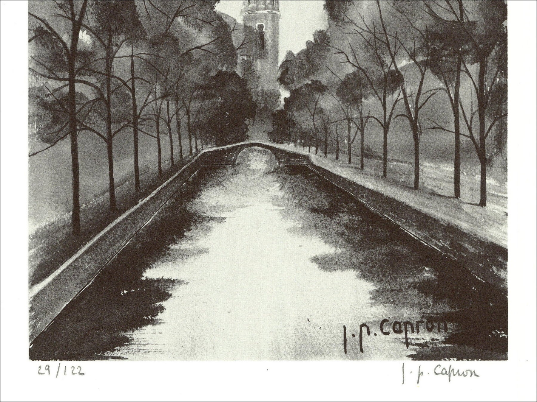 Jean-Pierre Capron – Le Canal (1971), lithography