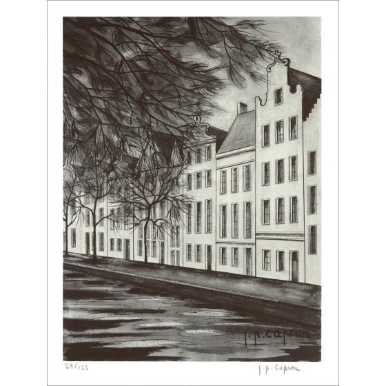 Jean-Pierre Capron - Die Straße (1971), Lithographie