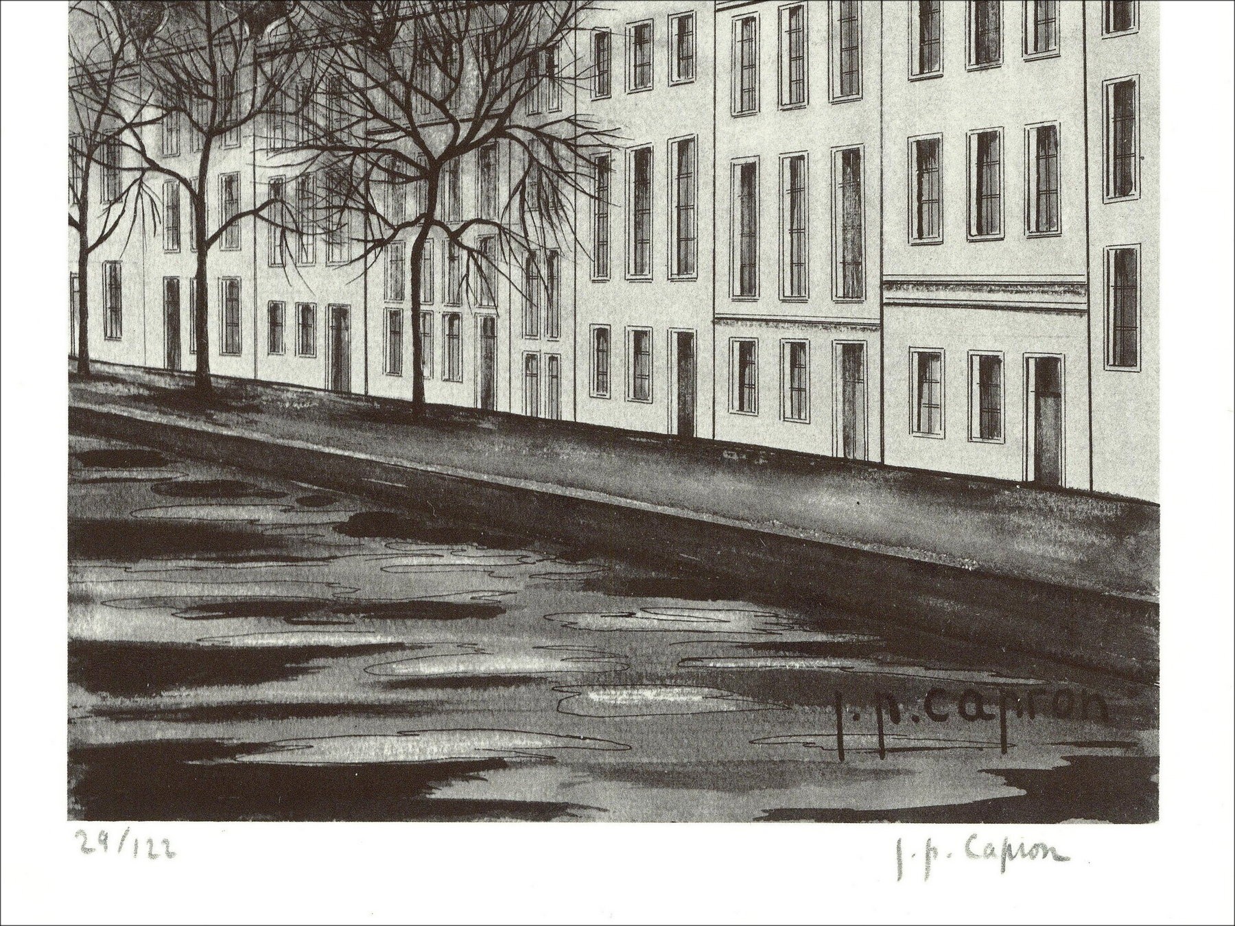 Jean-Pierre Capron – La Rue (1971), lithography