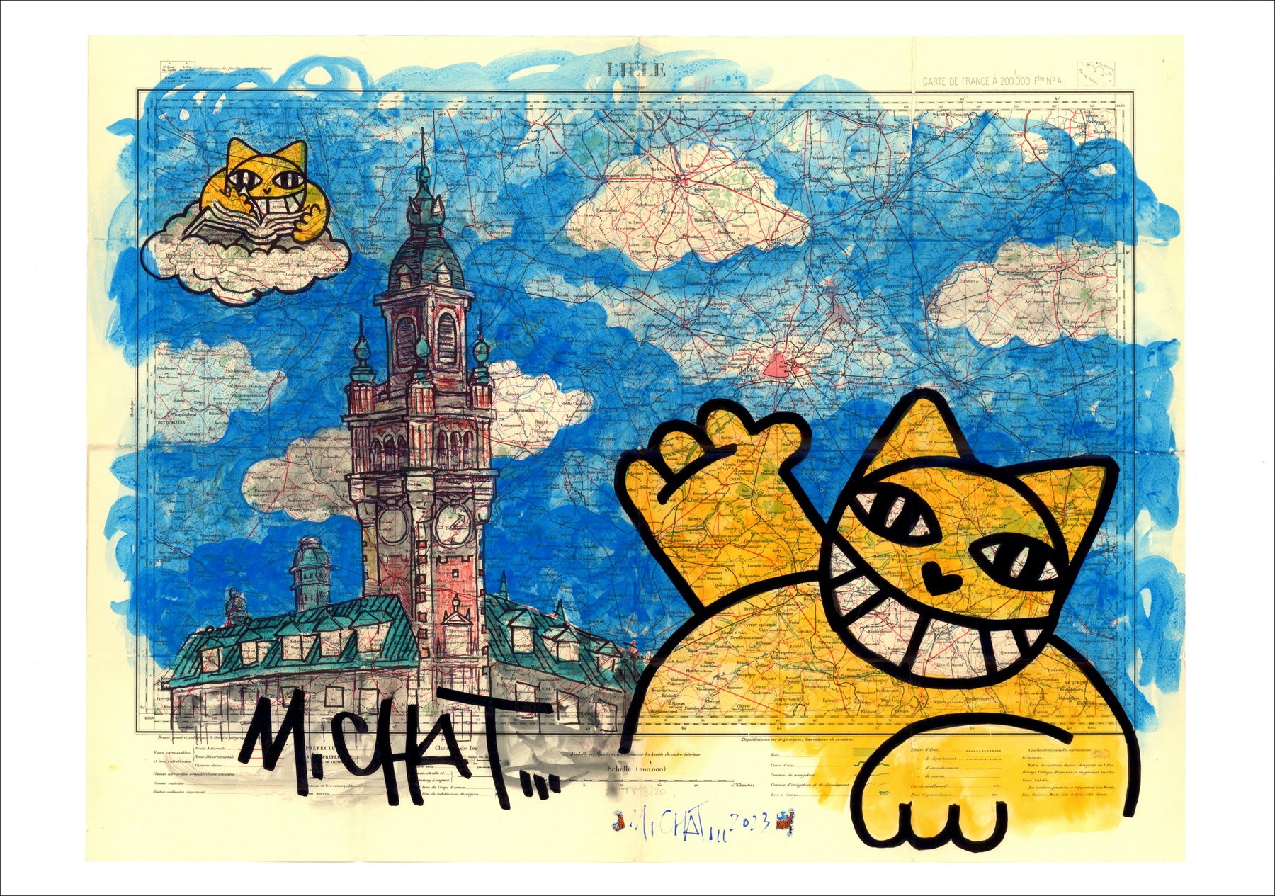 Lithography M.CHAT (Thoma Vuille) - Tribute to Lille 2023