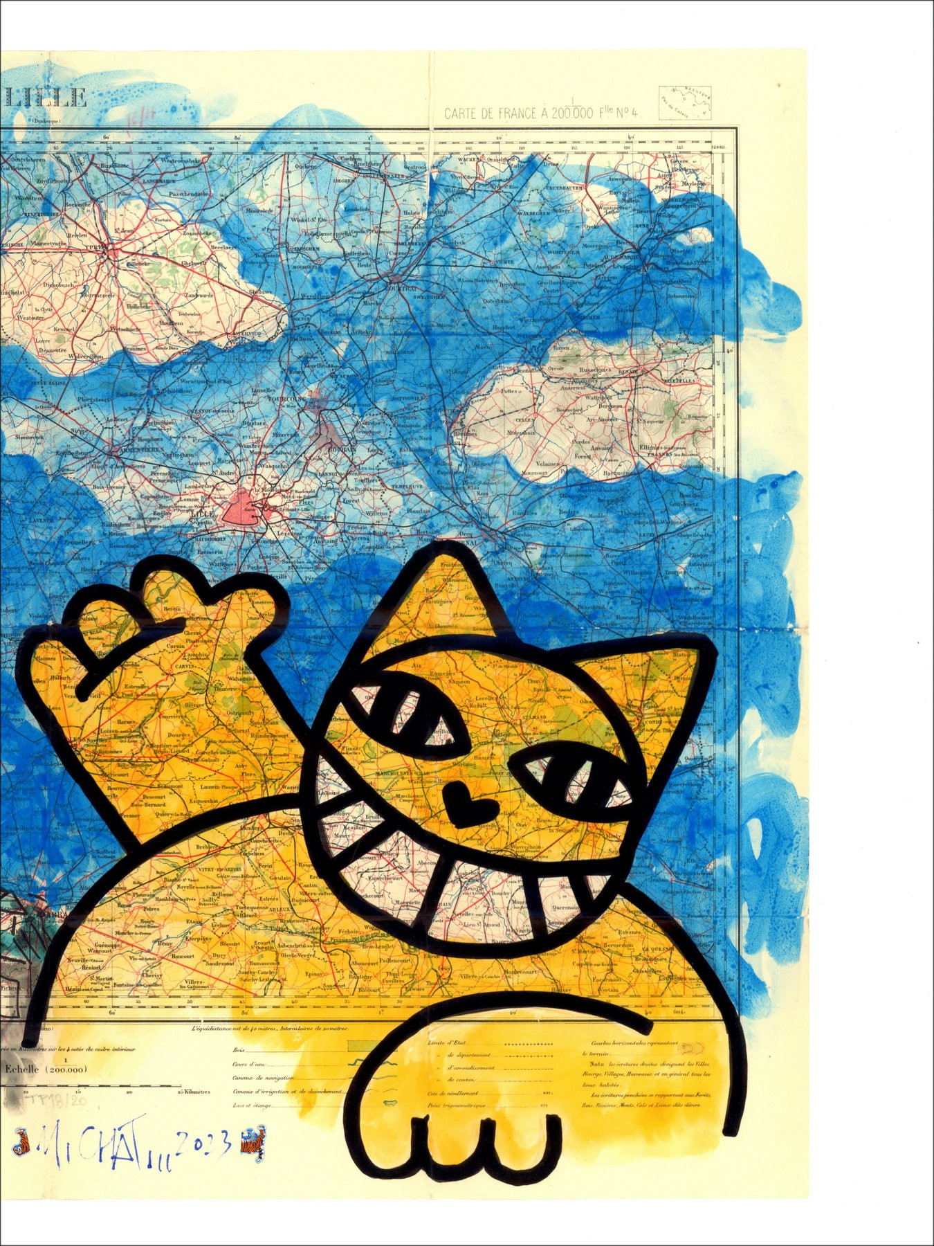Lithographie M.CHAT (Thoma Vuille) - Tribut an Lille 2023