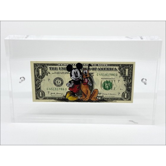 PAZBLANDINA Compre dibujo original en dólares $ - Mickey y Plutón