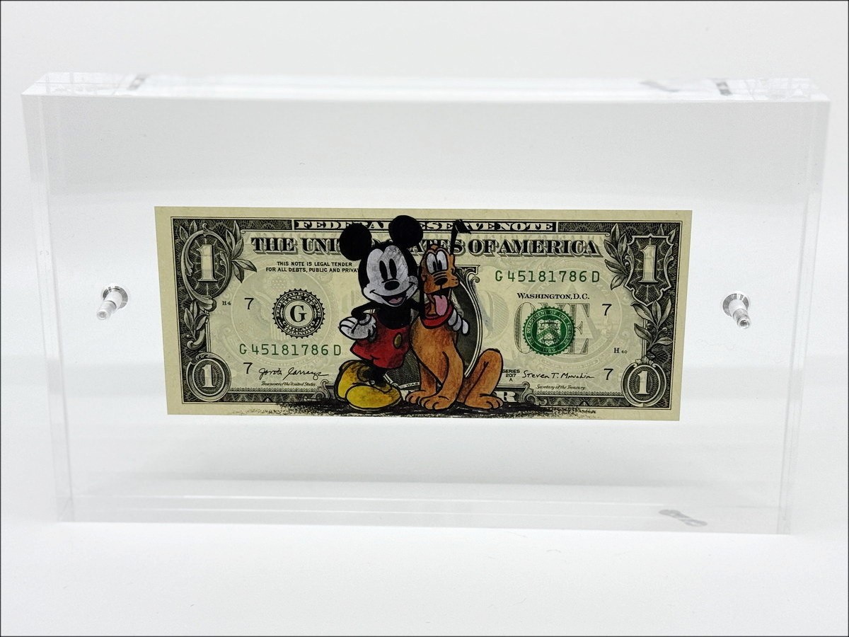 PAZBLANDINA Acheter Dessin original sur Dollar $ - Mickey et Pluto