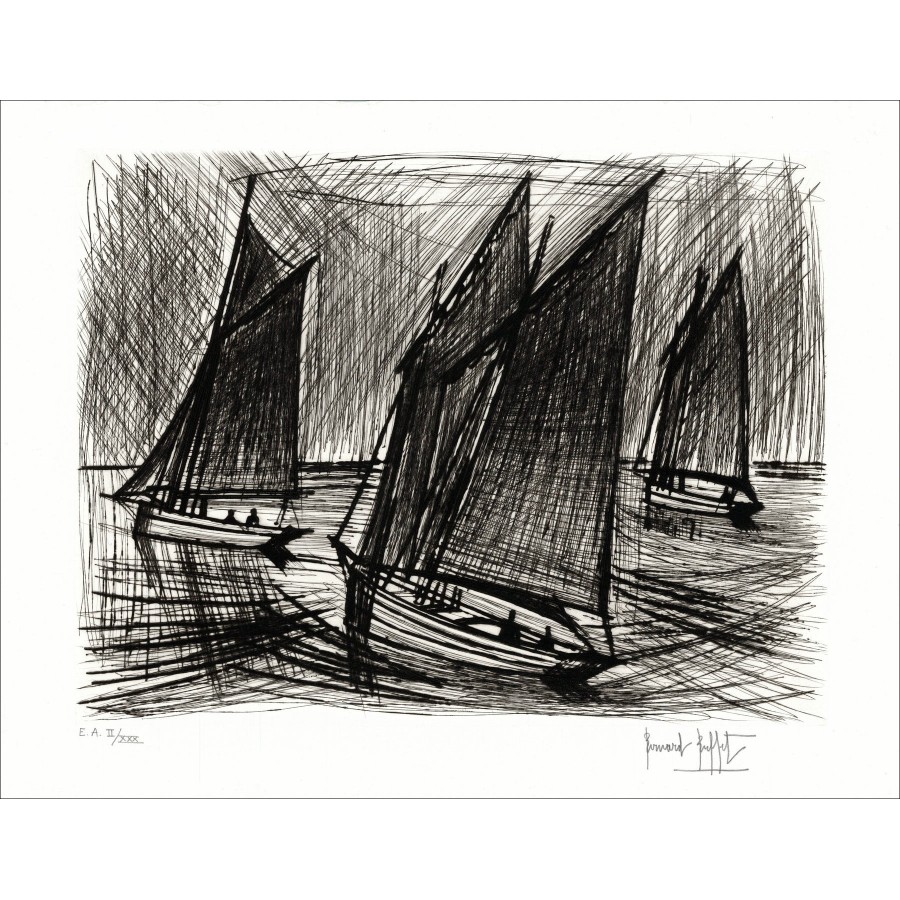 Acheter Les voiles noires Bernard BUFFET gravure originale