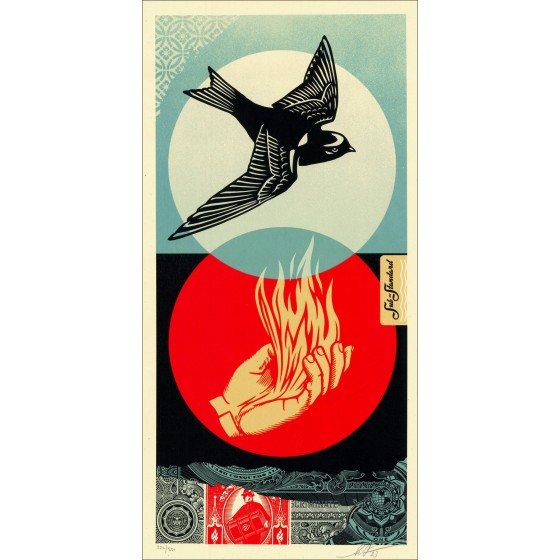 Shepard Fasey: serigrafia "Sub Standard" 61x31cm 2023