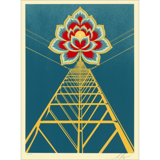 Shepard Fairey  Power Flfra_Latn Power (Blue) (2021)