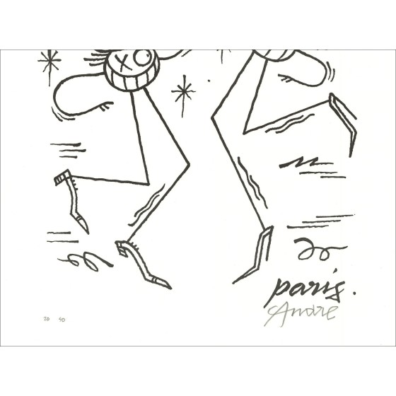 André Saraiva - Love Tripping Red Edition Lithographie 2022