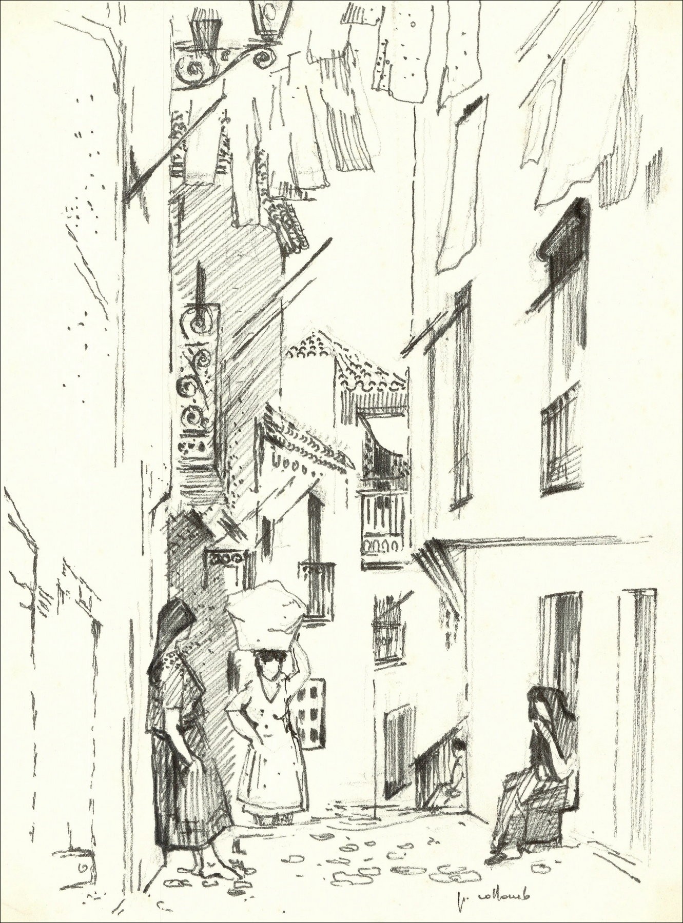 Paul Collebe - Portugal, originele tekening