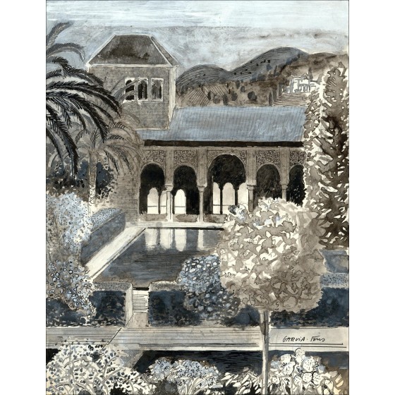 Pierre García-Fons – Jardines de la Alhambra, dibujo