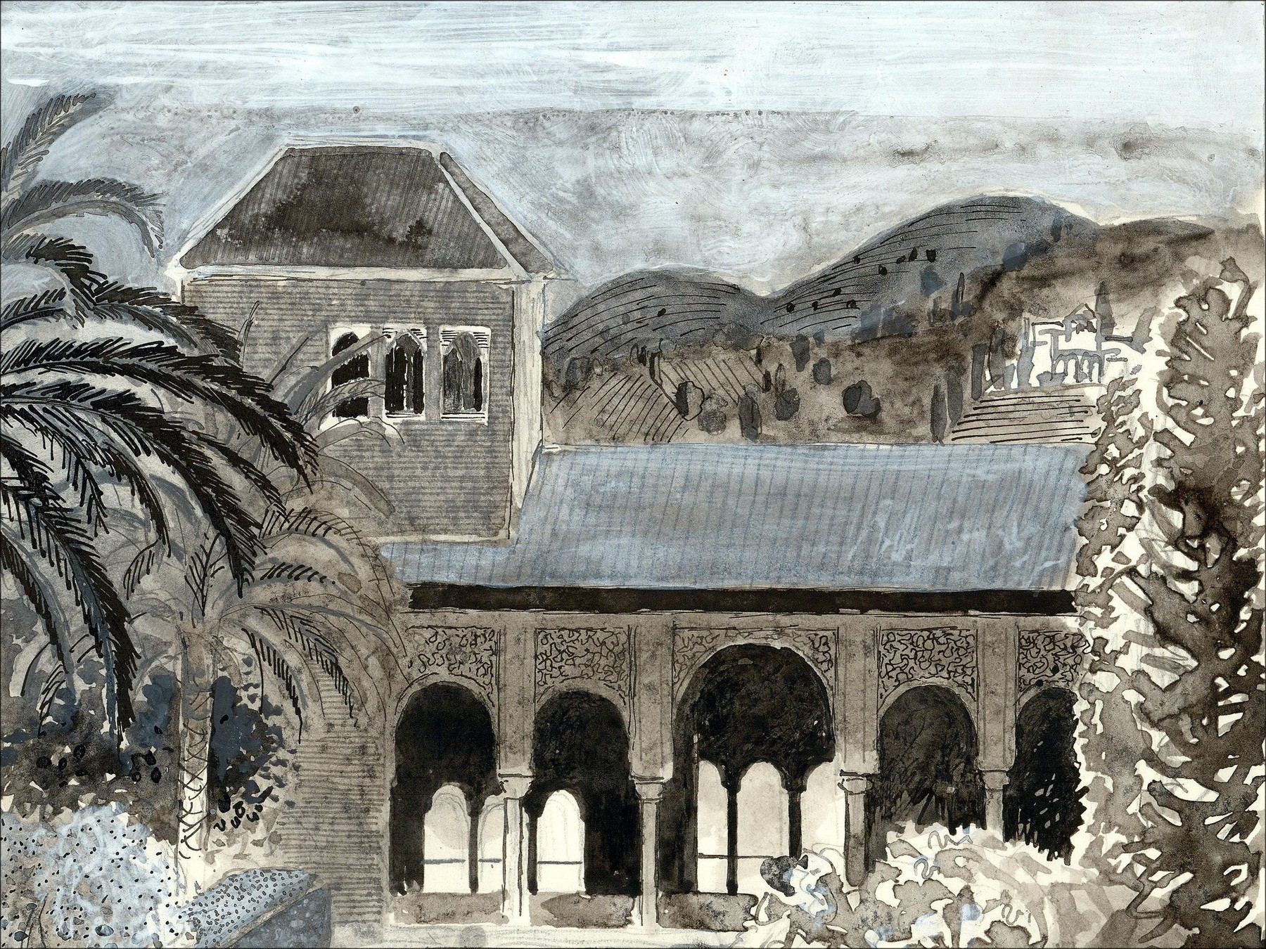 Pierre Garcia-Fons – Gardens of the Alhambra, drawing