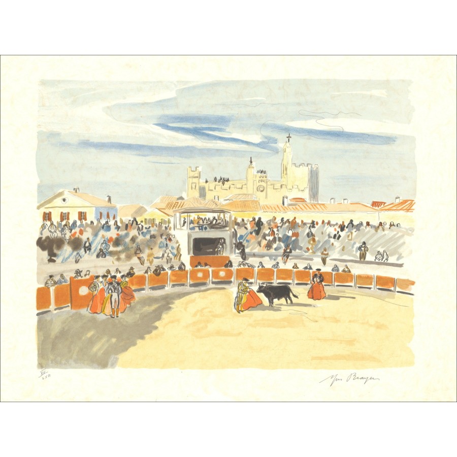 Yves Brayer – Corrida aux Saintes-Maries-de-la-Mer