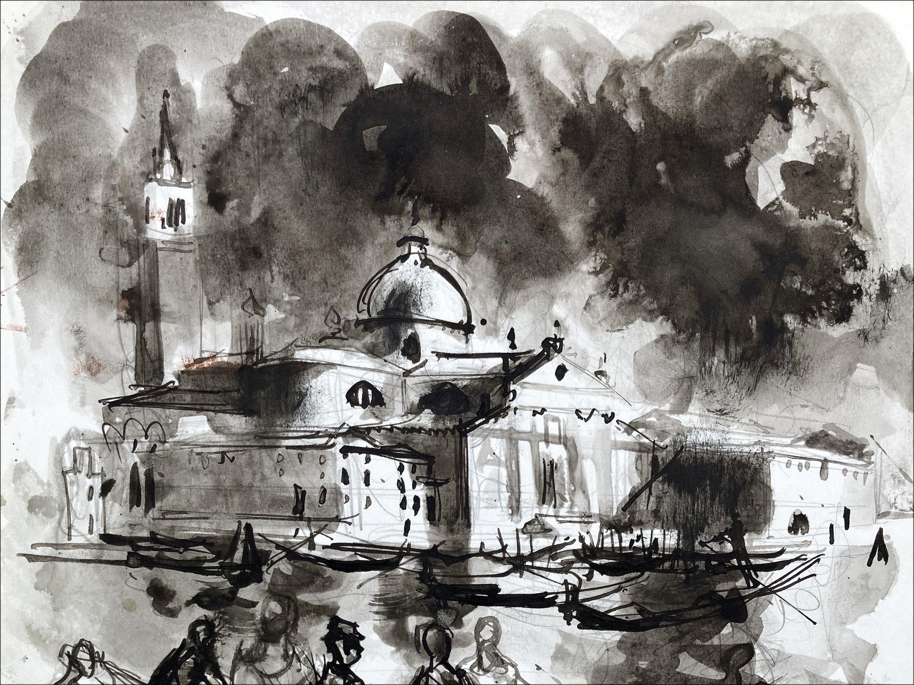 Lucien Fontanarosa – Venice, original drawing