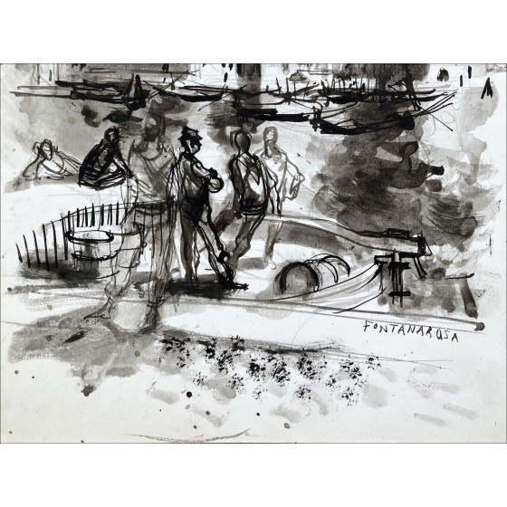 Lucien Fontanarosa – Venice, original drawing