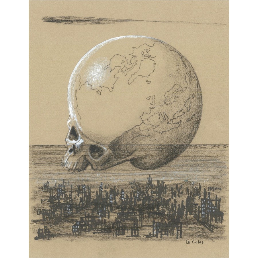 Pierre Le Colas - de wereld, originele tekening