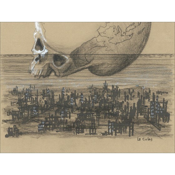 Pierre Le Colas - Die Welt, Originalzeichnung