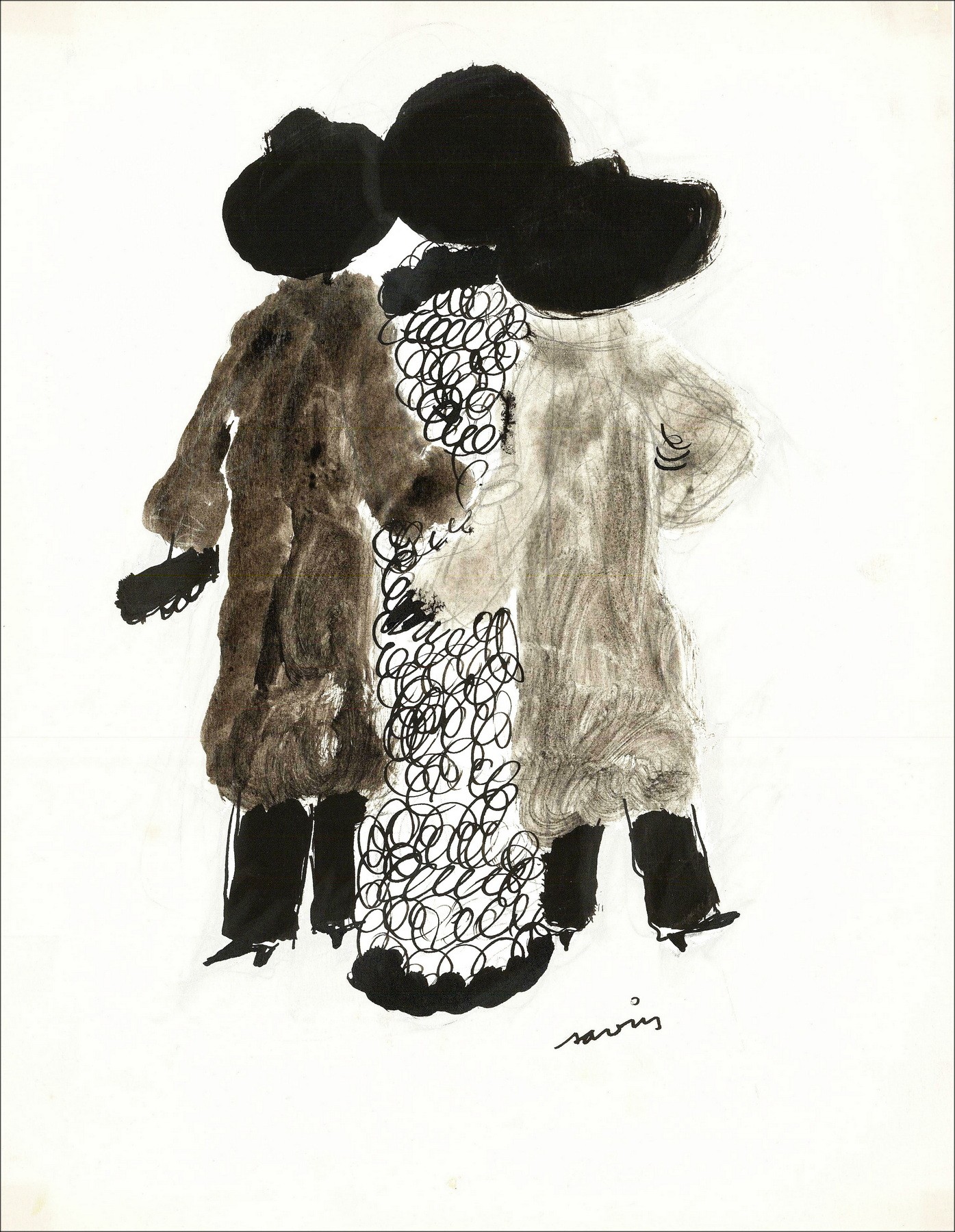 Maurice Savin - Schoonheid van Europa, originele tekening