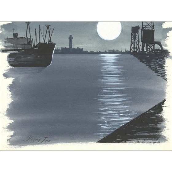 Pierre Ino - der Hafen, Originalzeichnung