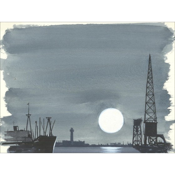 Pierre Ino - der Hafen, Originalzeichnung