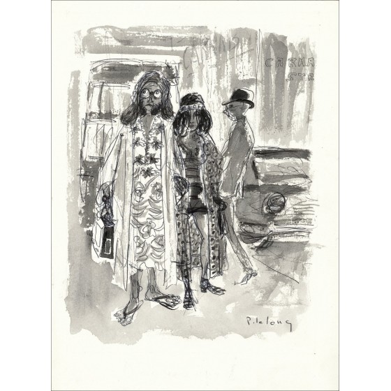 Pierre Lelong - Carnaby Street, Londen, Tekening