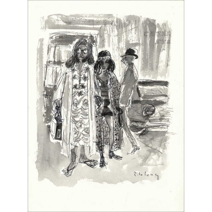 Pierre Lelong – Carnaby Street, London, drawing