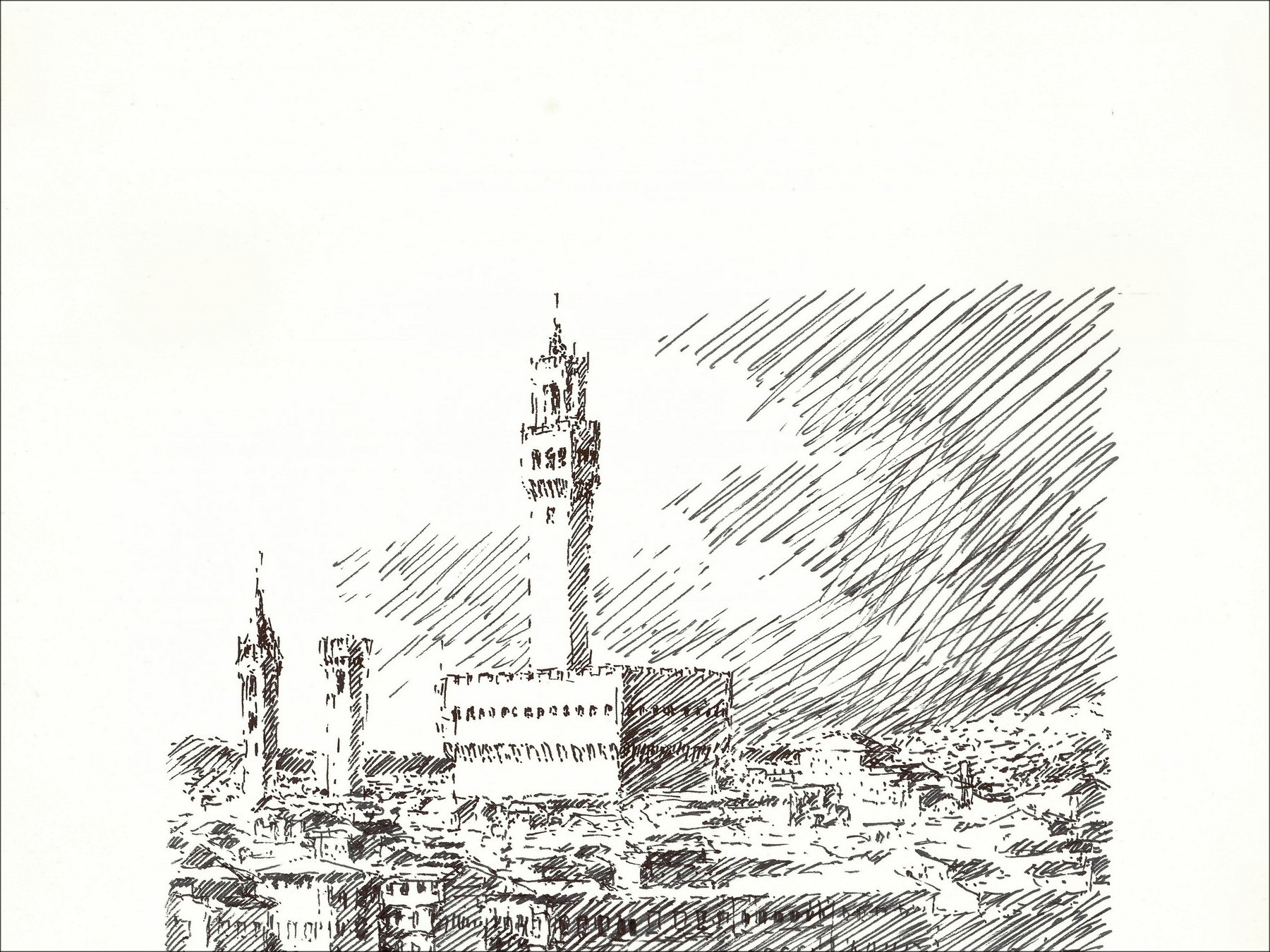 Louis Fabien - Florenz (1970), Originalzeichnung