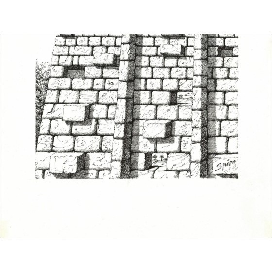 George Spiro – Le Mur, dessin original