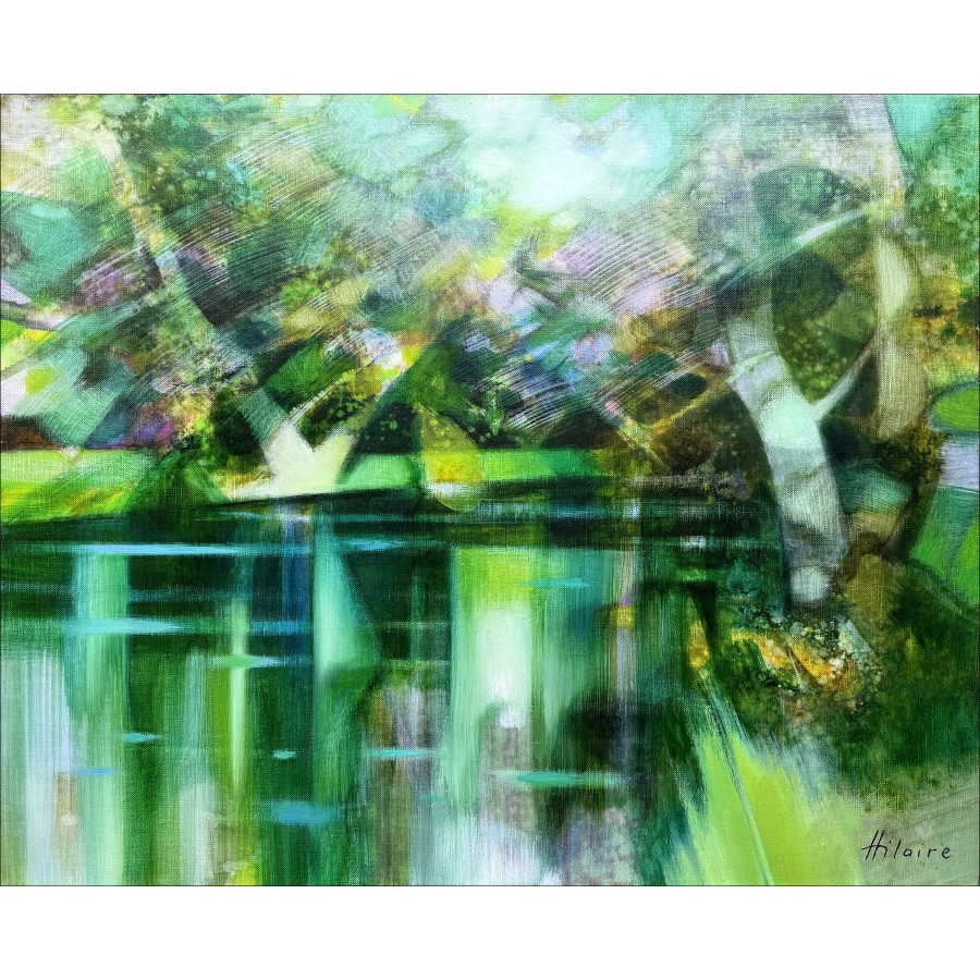 HILAIRE Camille - Öl auf Leinwand "River in Giverny" 65x81cm (25f)
