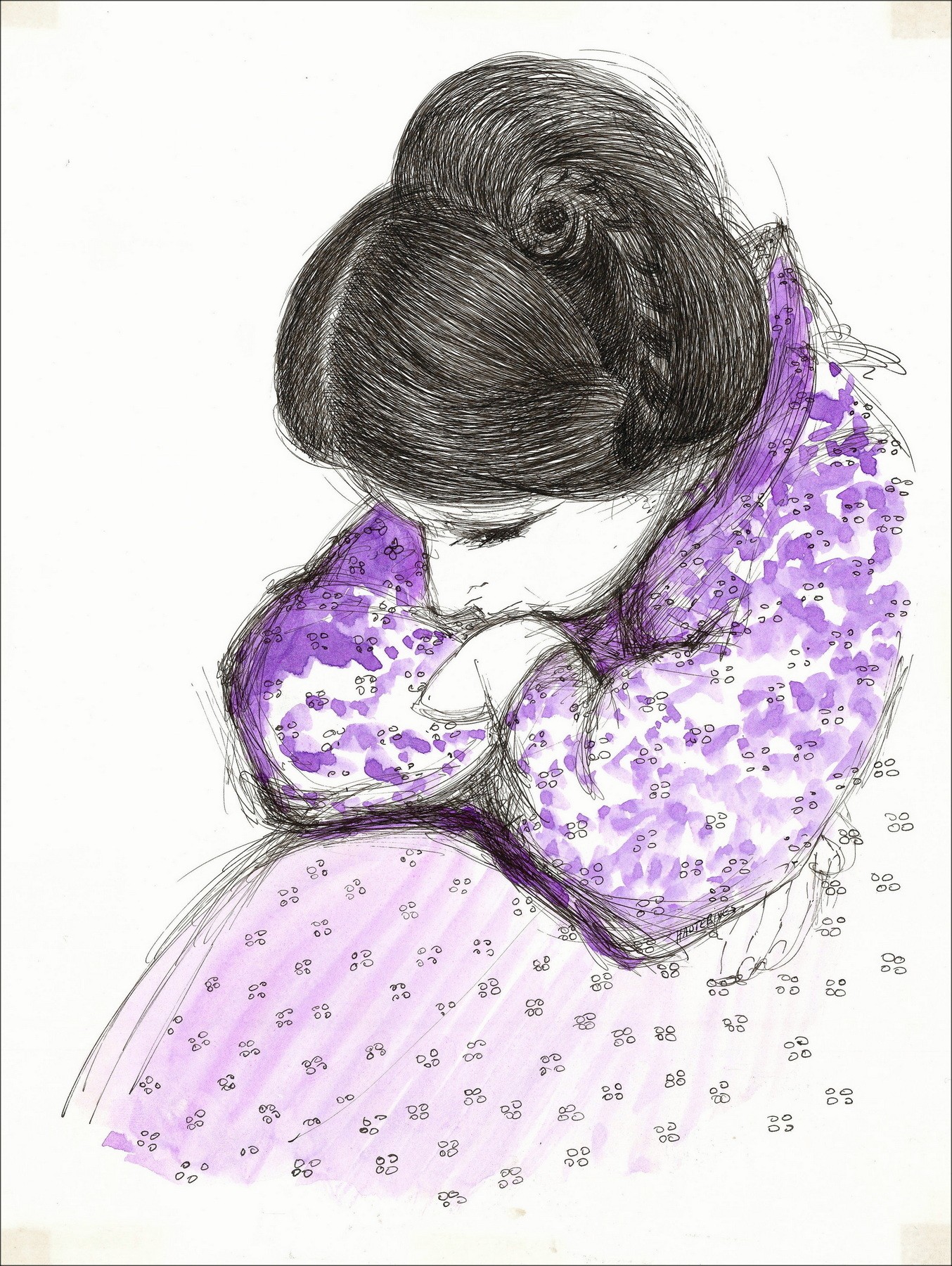 Arnaud of Hauterives - Woman, Original Drawing