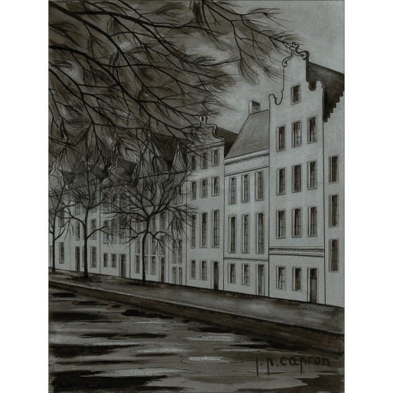 Jean-Pierre Capron - La strada, disegno originale
