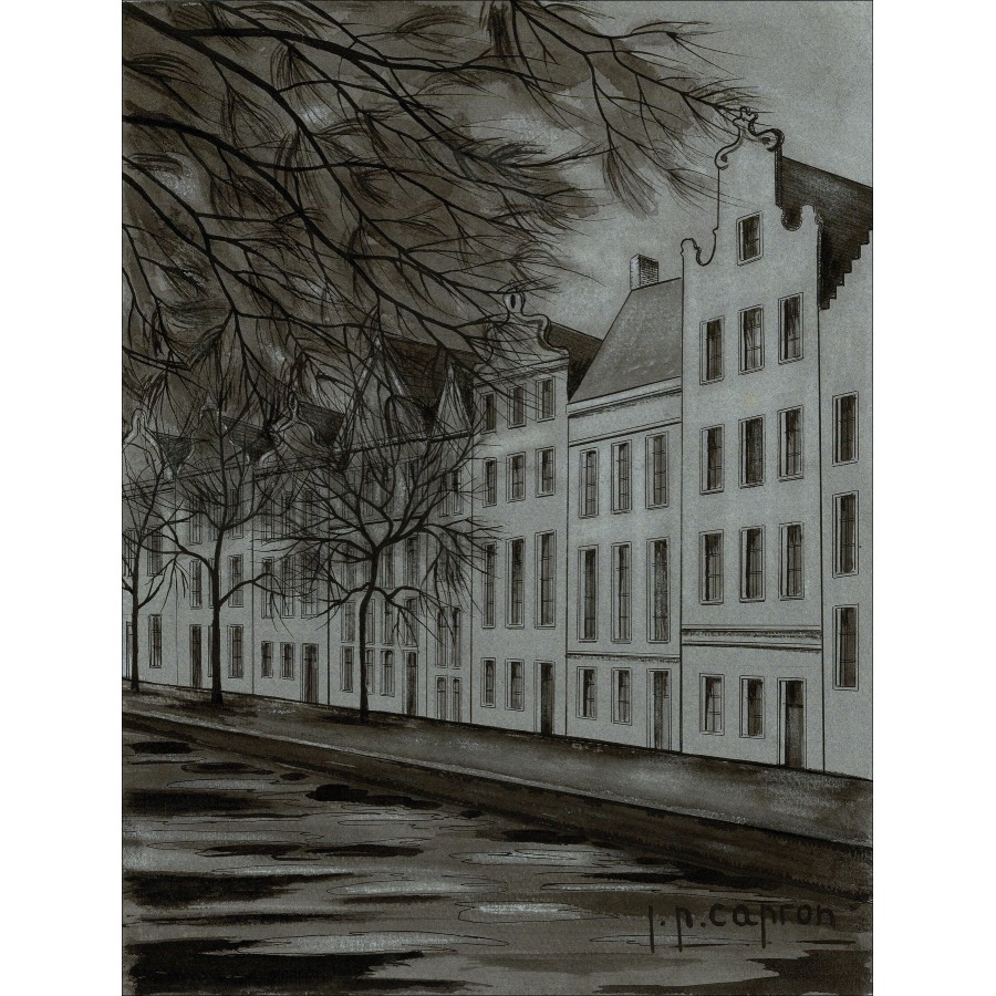 Jean-Pierre Capron – La Rue, original drawing