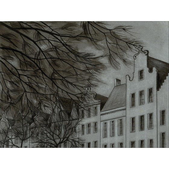Jean-Pierre Capron - de straat, originele tekening