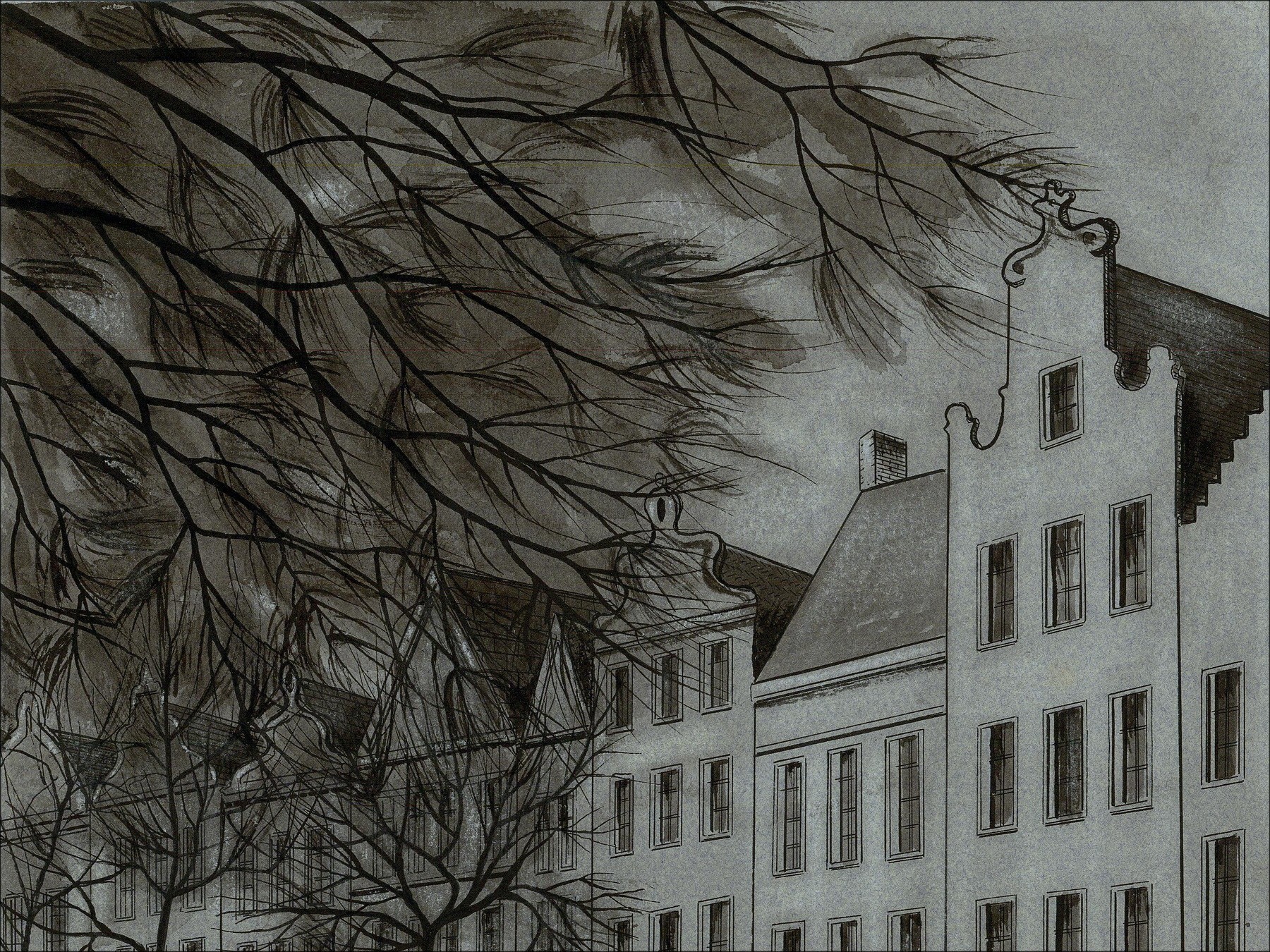 Jean-Pierre Capron - de straat, originele tekening
