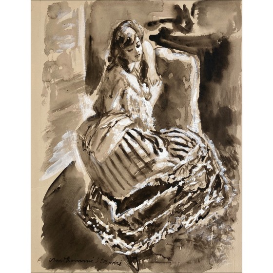 Louis Berthomme-Saint-André - Vrouw, originele tekening