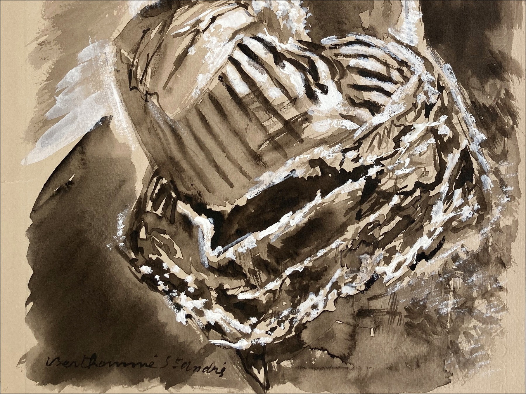 Louis Berthommé-Saint-André – Mujer, dibujo original