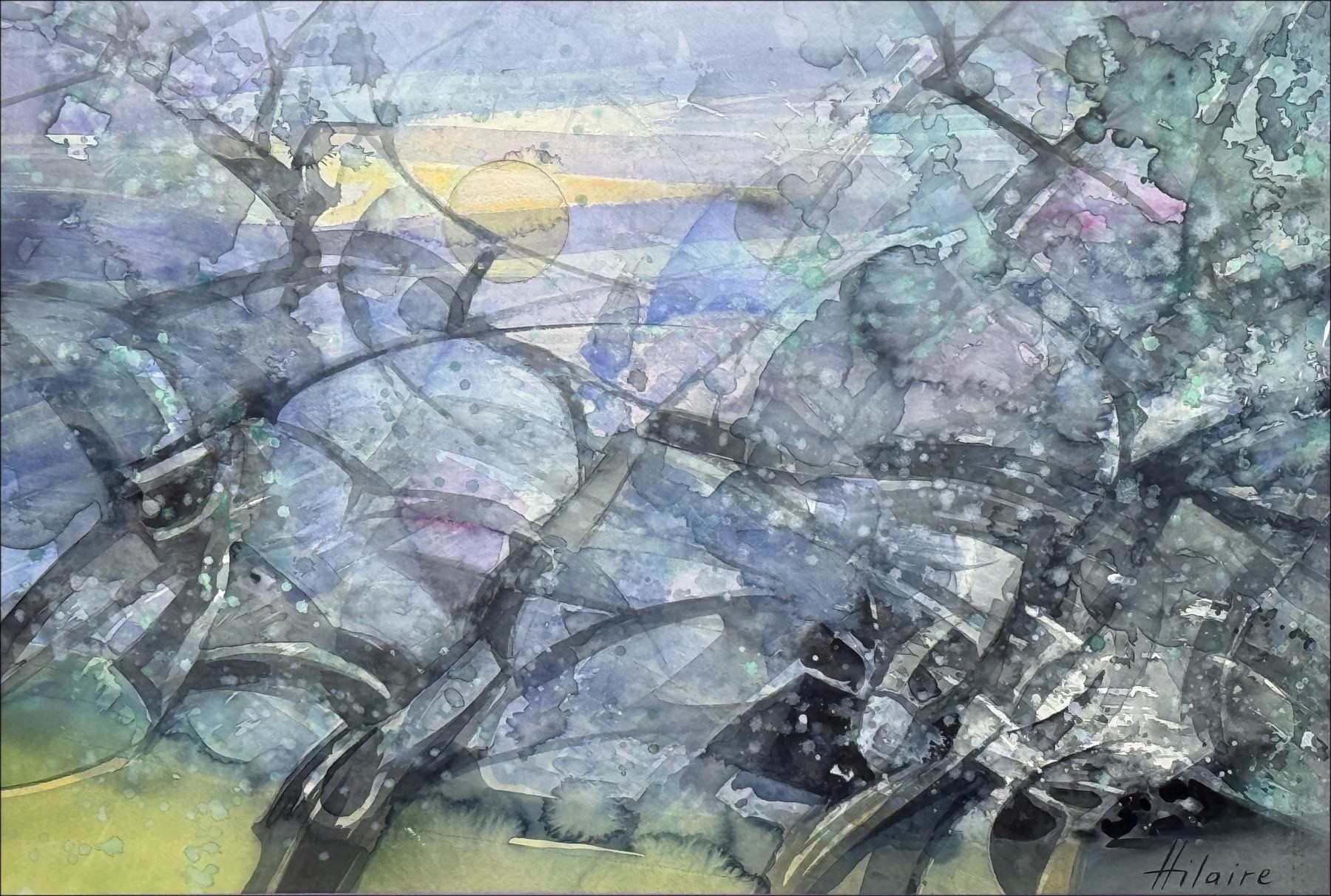 Camille Hilaire – Aquarelle Verger Normand (43 x 62 cm)