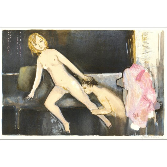 Roger Forissier - Verlaten, lithografie 1971
