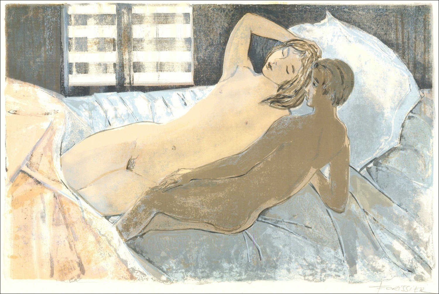 Roger Forissier – Entre sueño y despertar, litografía 1971