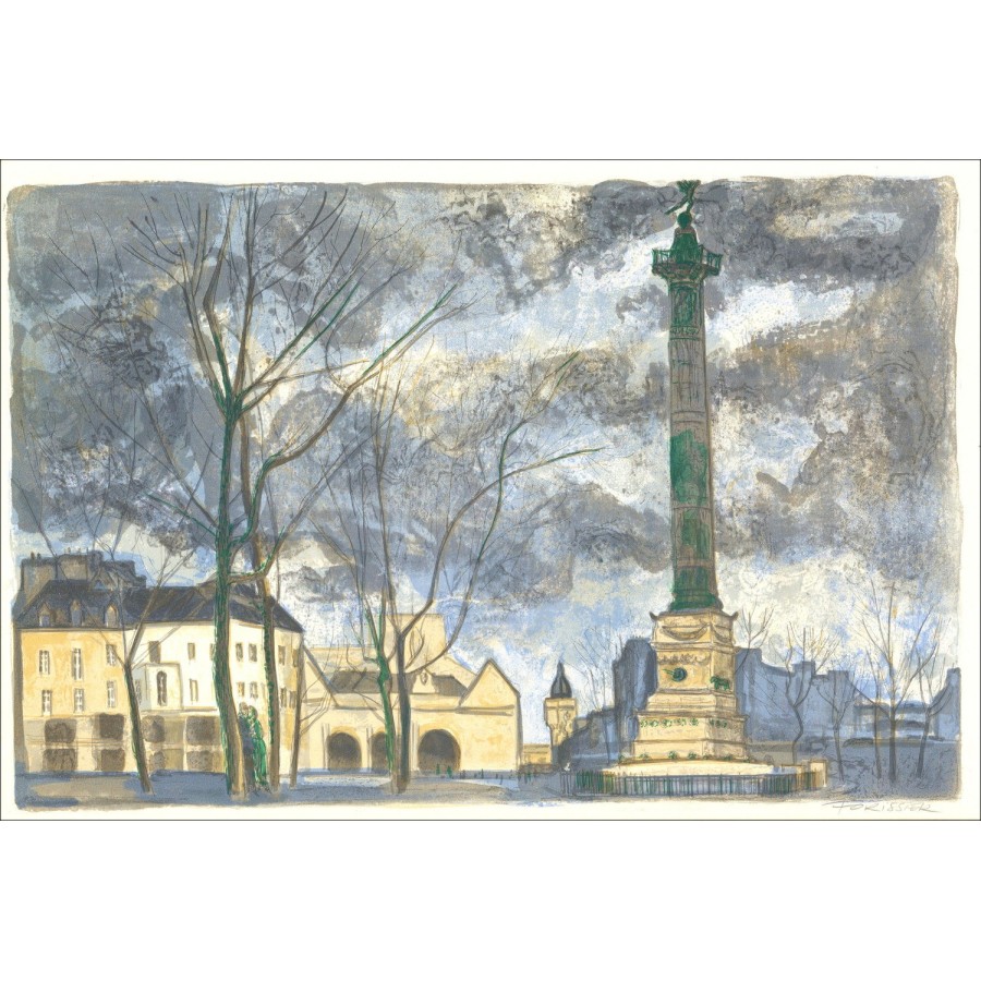 Roger Forissier - Licht op de Bastille, Litho 1971