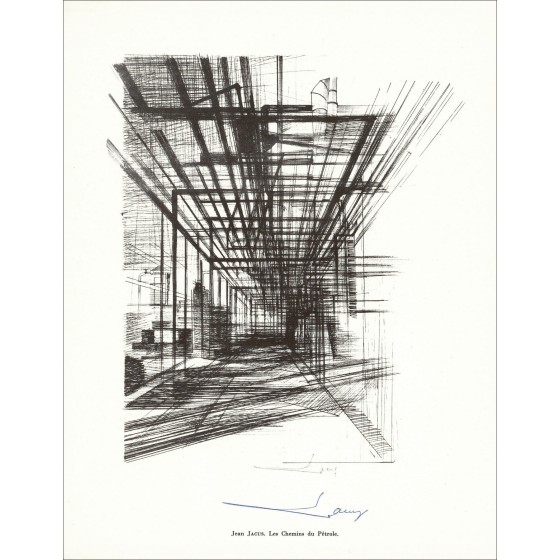 Jean Jacus - Die Erdölpfade (1961), Lithographie