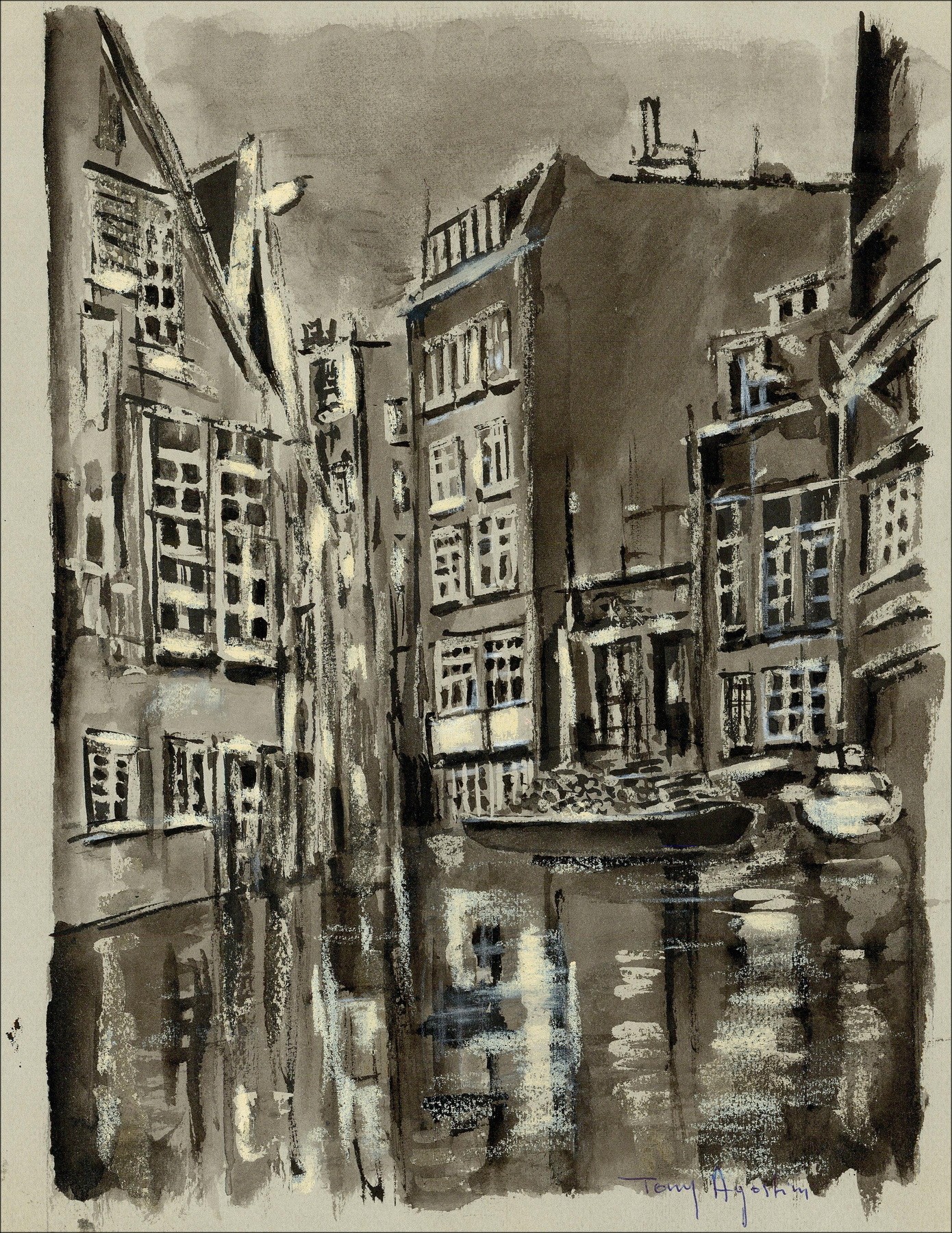 Tony Agostini – Amsterdam, dessin original