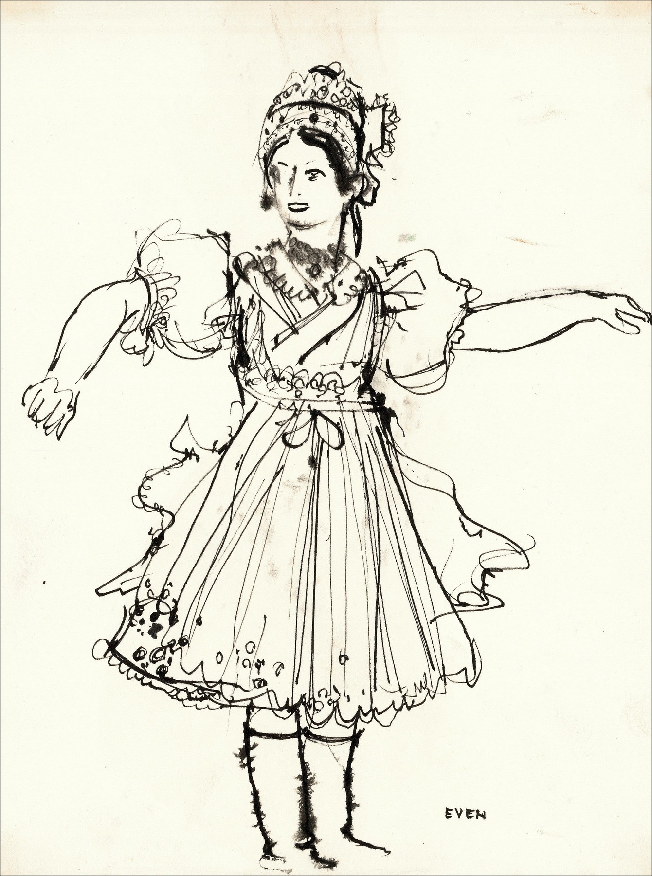 Jean Even – The Hungarian, original drawing