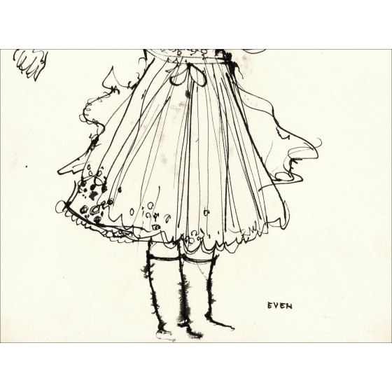 Jean Even – La Ungherese, disegno originale